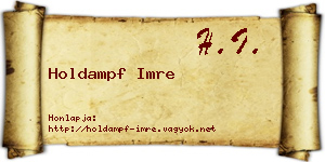 Holdampf Imre névjegykártya